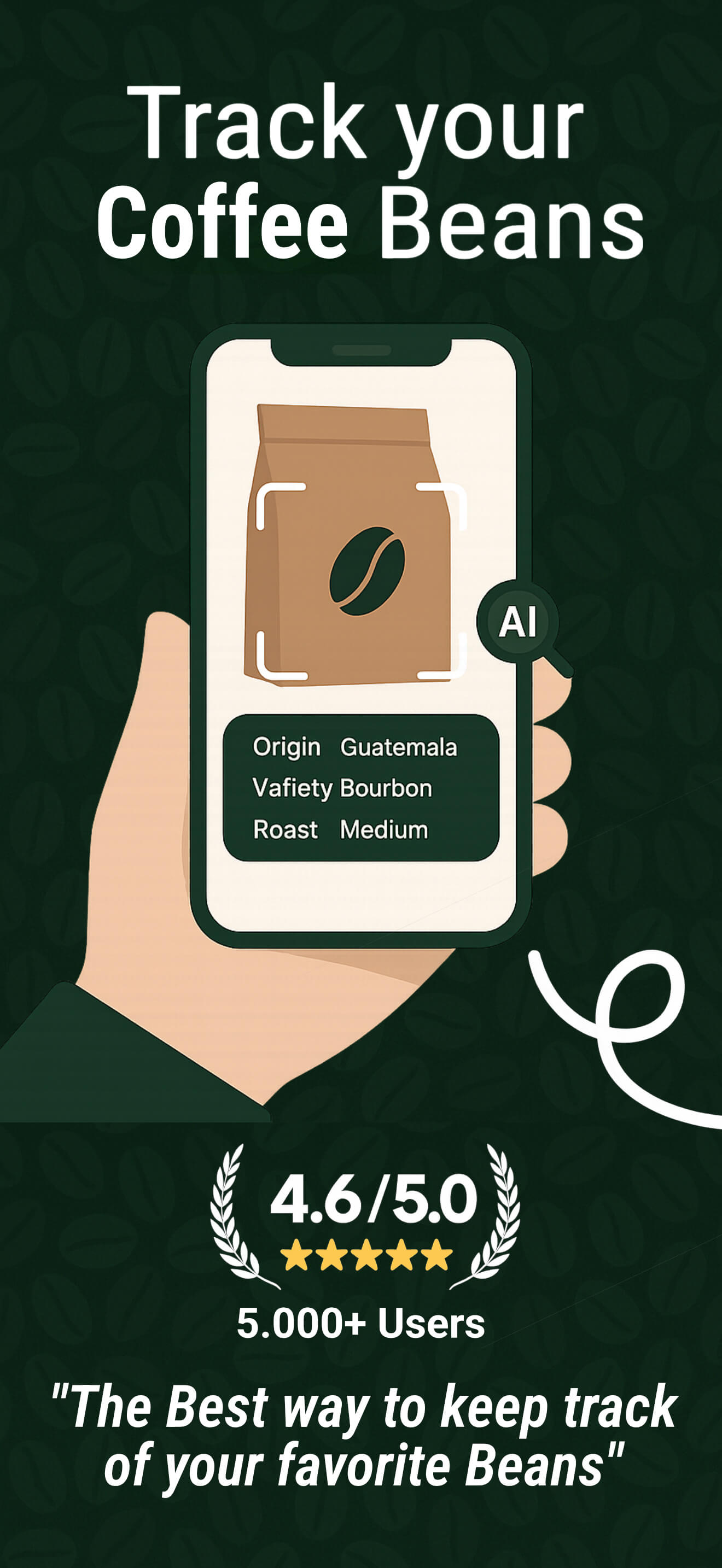 Track your Coffee Beans - scanner and rating